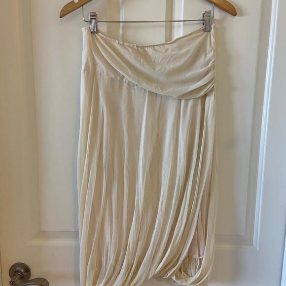 Gary Graham Women Cream Casual Skirt 8 - Picture 3 of 5